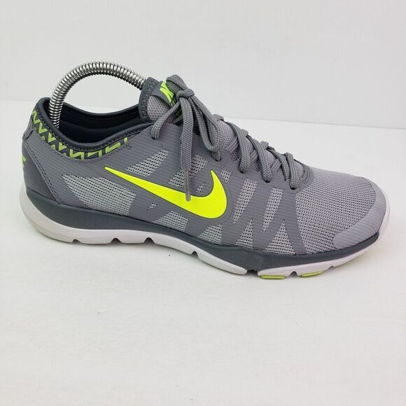Nike Flex Supreme TR 3 Womens Sz 9 Grey Green Training Sneaker Shoes 683138 005 - Picture 2 of 9